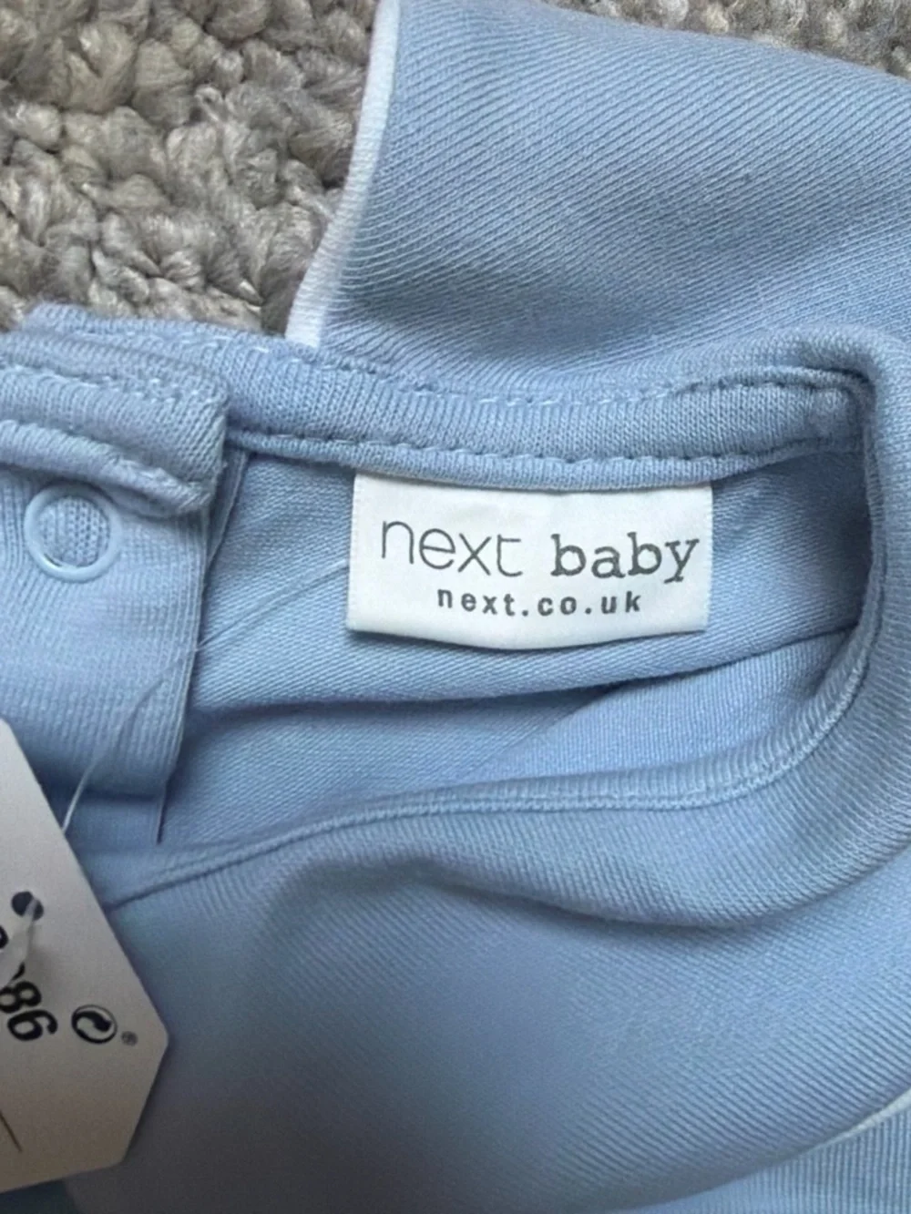 next Light Blue Smocked Sailboat Short Sleeve Romper